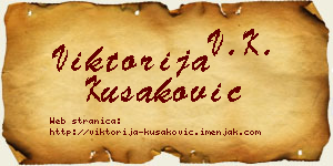 Viktorija Kušaković vizit kartica